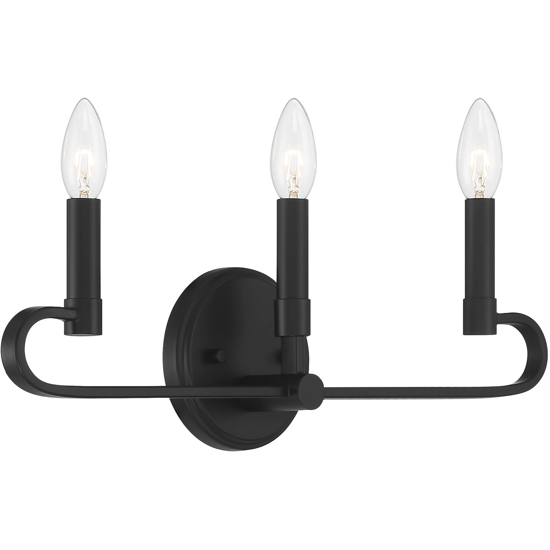 Summit 3 Light 20 inch Matte Black Vanity Light Wall Light